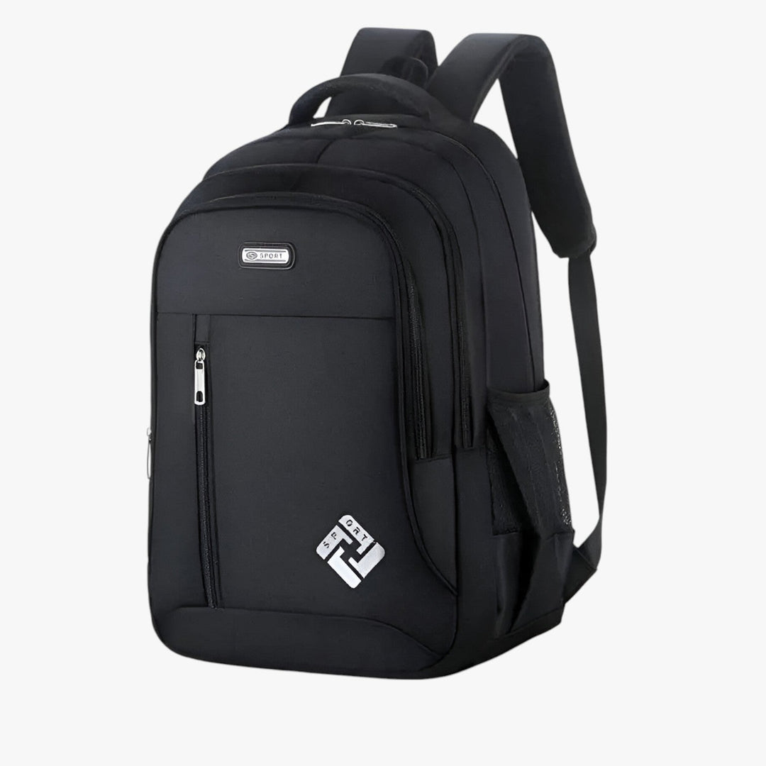 Zaino uomo comodo con spallacci imbottiti, antifurto per laptop 15.6", USB integrata, per uso quotidiano e lavoro.