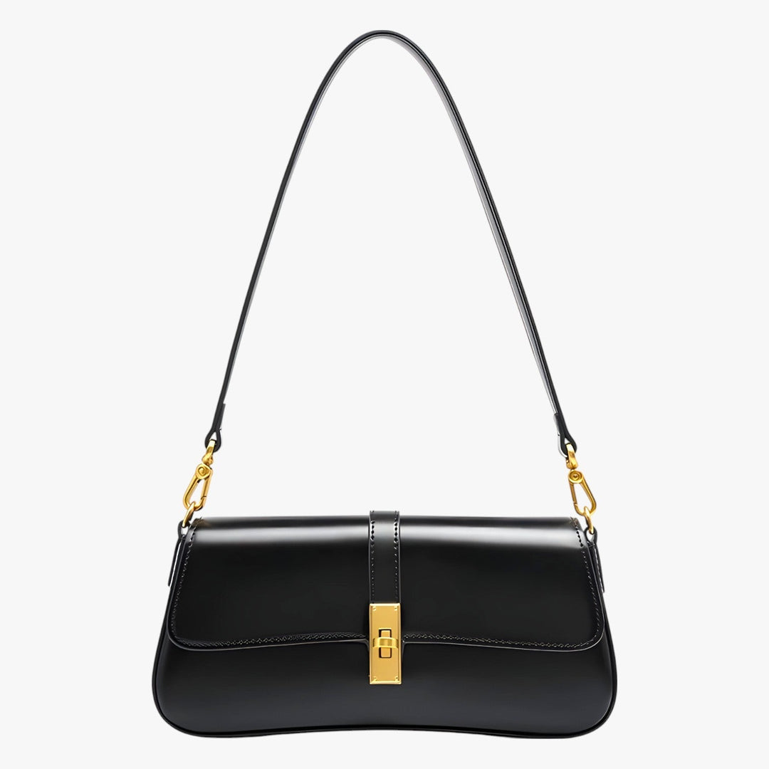 Borsa baguette donna rosso vino con tracolla rimovibile, accessorio elegante e compatto.