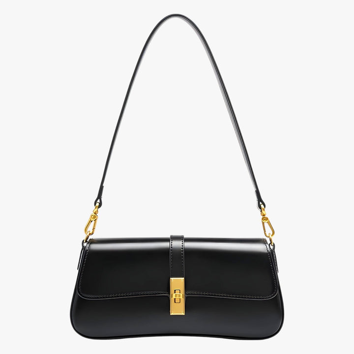 Borsa baguette donna rosso vino con tracolla rimovibile, accessorio elegante e compatto.