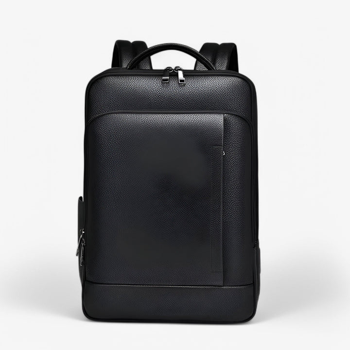 Zaino da uomo nero versatile per laptop, organizzazione quotidiana per lavoro, università e piccoli viaggi.