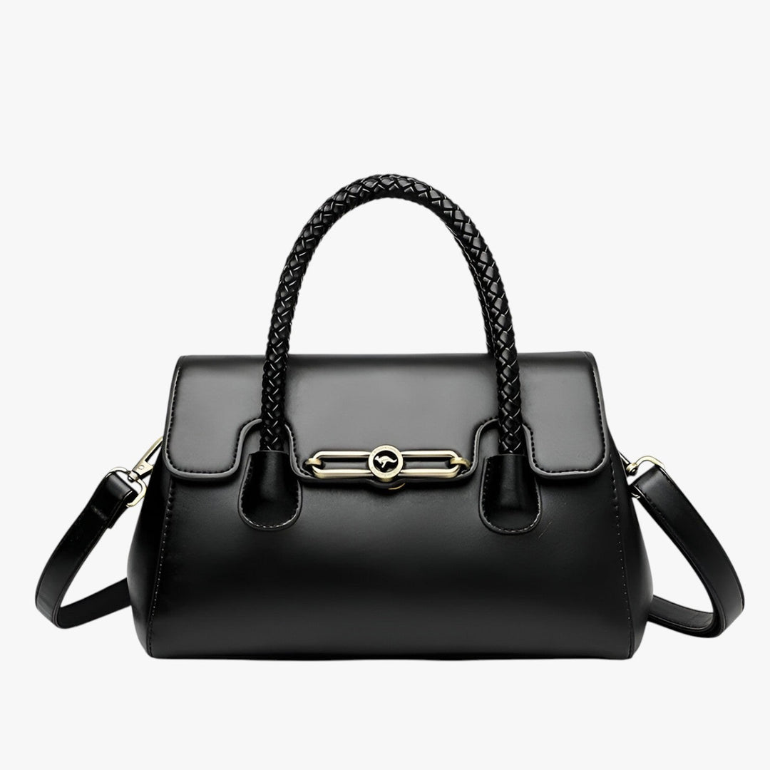 Borsa a mano donna marrone compatta, elegante e versatile, accessorio quotidiano indispensabile.