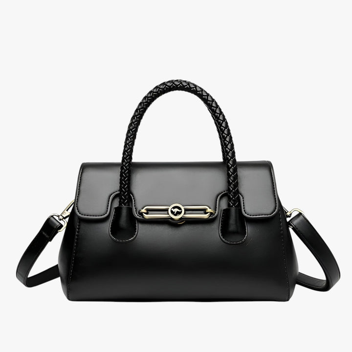 Borsa a mano donna marrone compatta, elegante e versatile, accessorio quotidiano indispensabile.