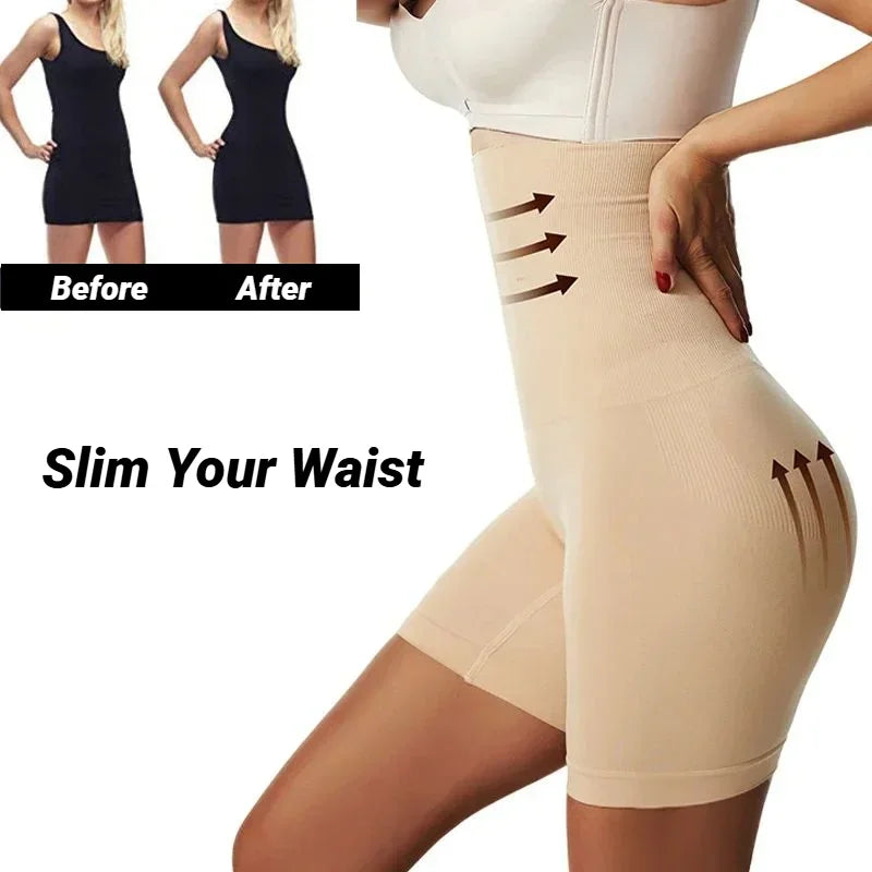Guaina modellante donna vita alta senza cuciture per una silhouette snella e invisibile sotto i vestiti.