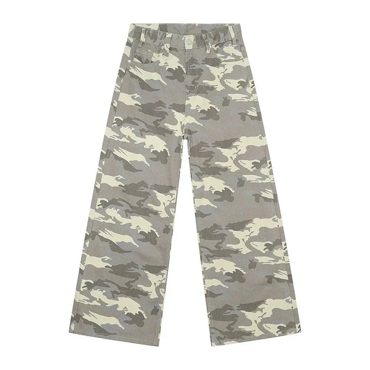 Moda maschile: jeans larghi uomo blu, design vintage streetwear, perfetti per outfit casual contemporanei.