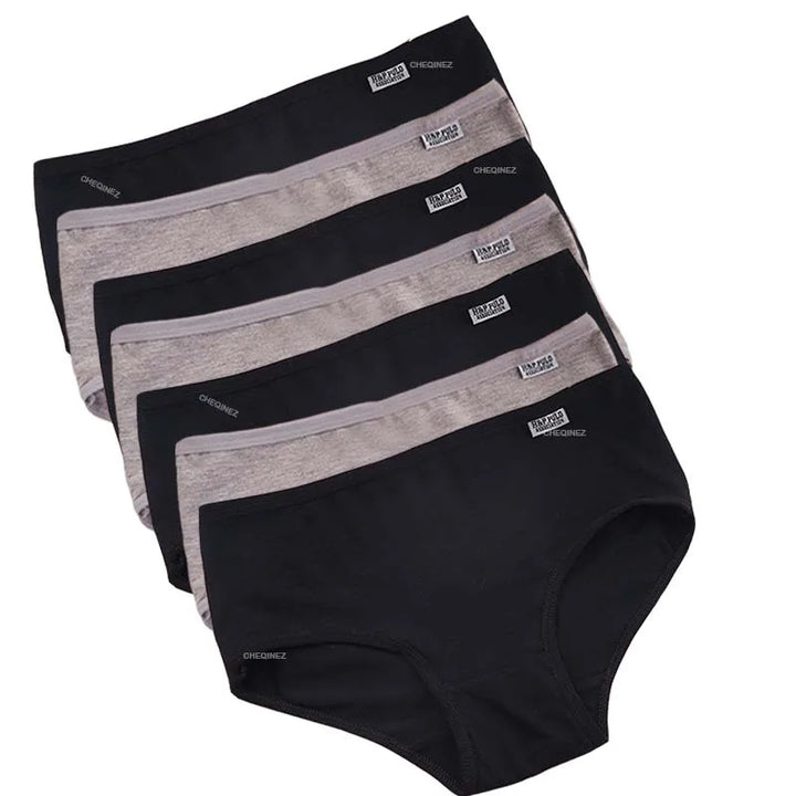 Set 7 slip donna in cotone elastan, intimo morbido, elastico e confortevole per lei.
