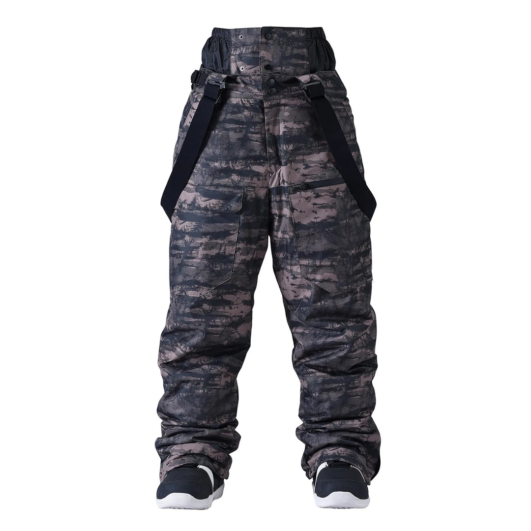 Abbigliamento montagna: pantaloni sci/snowboard unisex resistenti, impermeabili per sport sulla neve.