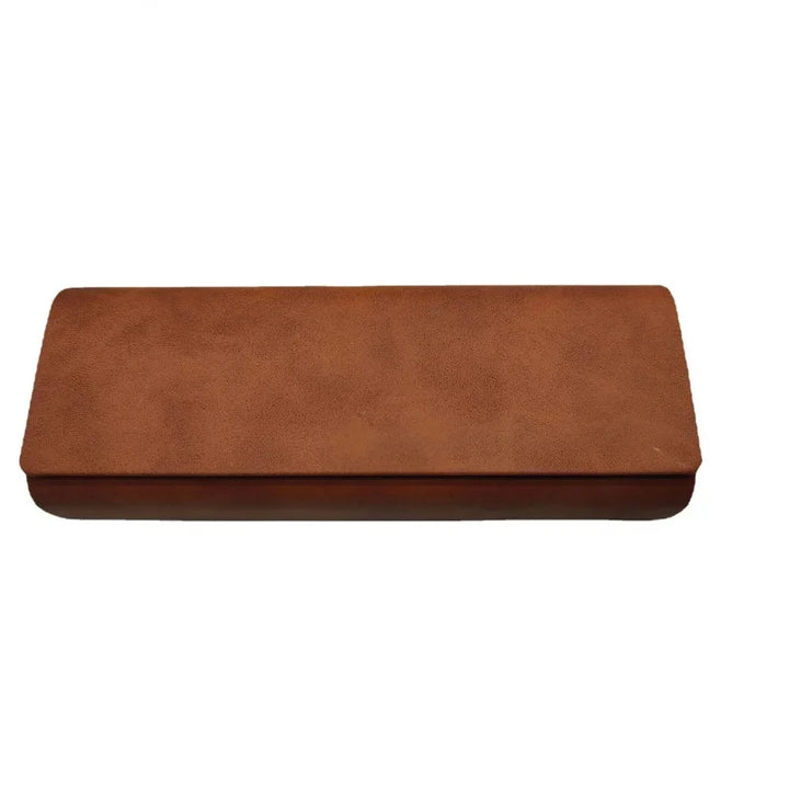 Custodia protettiva portatile unisex in similpelle per occhiali, un must-have per la protezione.