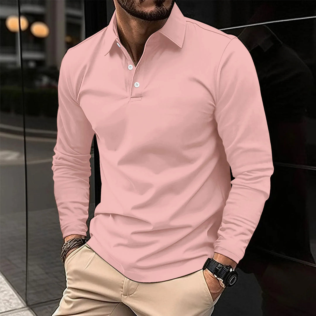 Top uomo a maniche lunghe, stile versatile per ogni stagione, ideale per outfit casual chic e moda moderna.