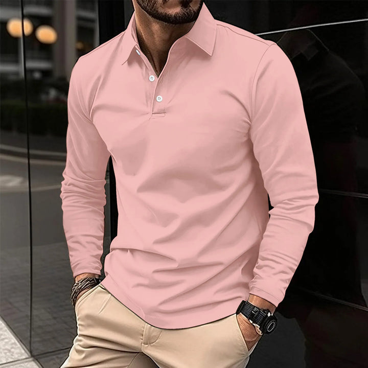 Top uomo a maniche lunghe, stile versatile per ogni stagione, ideale per outfit casual chic e moda moderna.