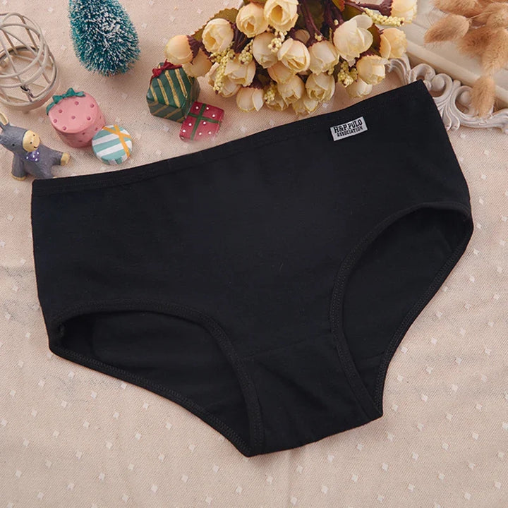 Intimo donna vita media, slip in cotone elastan, traspirante e ideale per tutti i giorni.