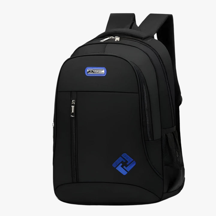 Zaino uomo antifurto per laptop 15.6", con porta USB, ideale per lavoro, viaggio e uso quotidiano.