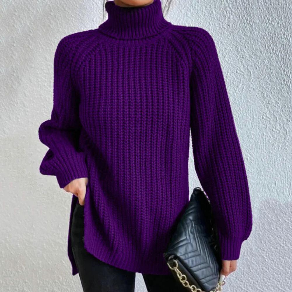 Maglione dolcevita da donna alla moda, caldo e confortevole, ideale per un look autunnale ed invernale.