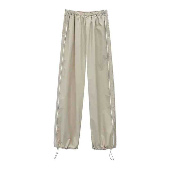 Pantaloni comodi da donna, jogger baggy con vita alta elasticizzata, ideali per la vita di tutti i giorni.