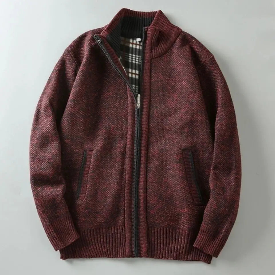 Giacca calda invernale da uomo, lunga, con bottoni, ideale per stile casual o formale.