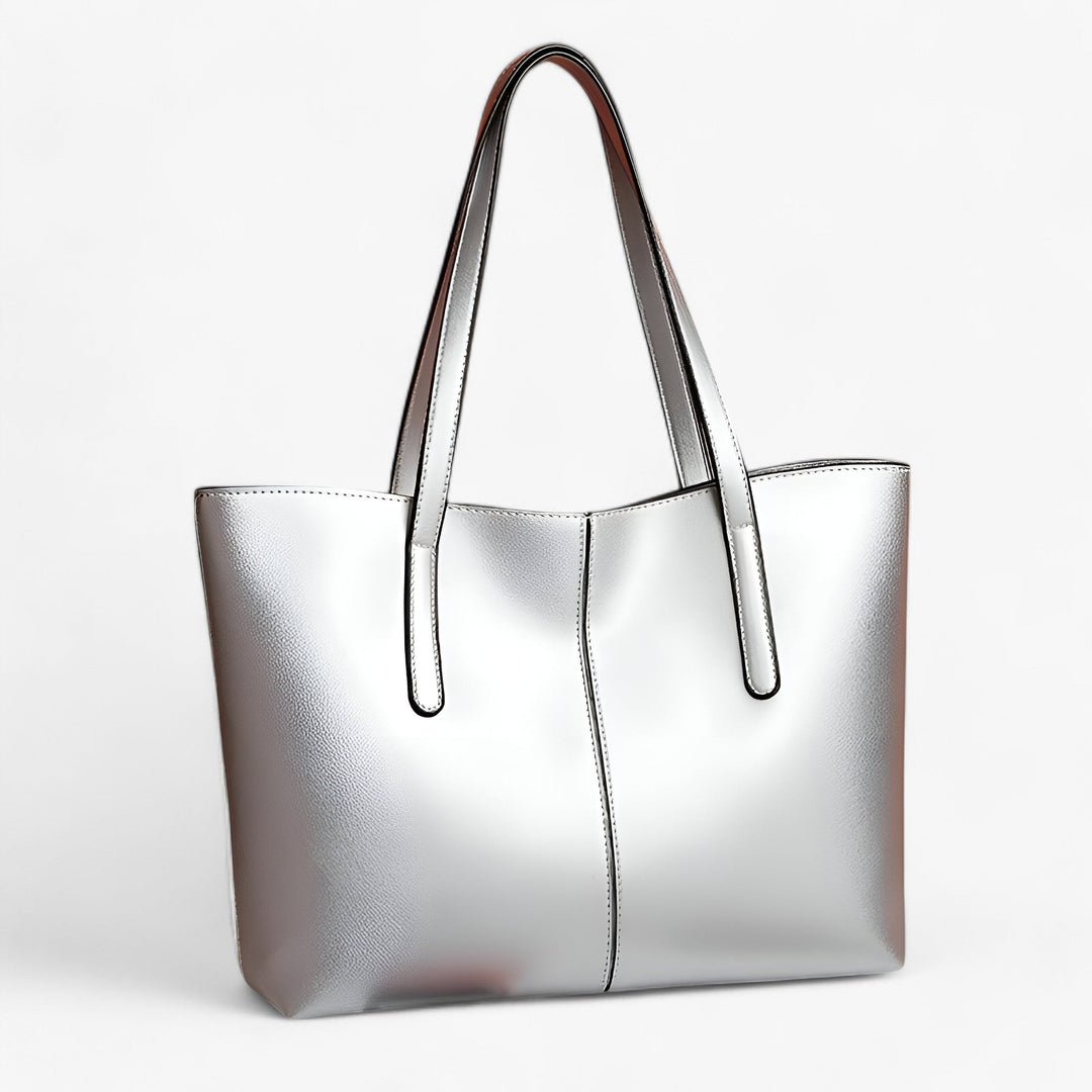 Elegante borsa tote donna nera, spaziosa e chic, ideale per accessori quotidiani e ufficio.