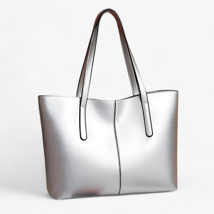 Elegante borsa tote donna nera, spaziosa e chic, ideale per accessori quotidiani e ufficio.