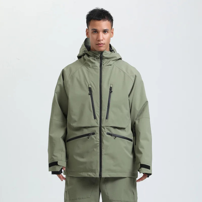 Giacca snowboard unisex traspirante, massimo comfort outdoor in montagna.
