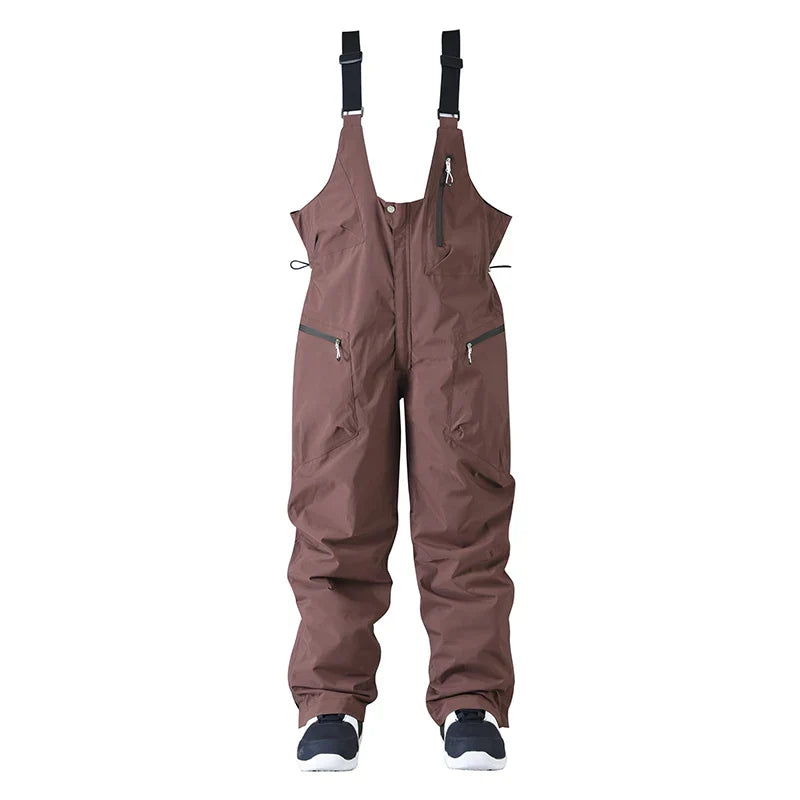 Salopette da sci unisex regolabile con bretelle, perfetta per abbigliamento uomo e donna sulla neve. [[lstfy-media:4]]