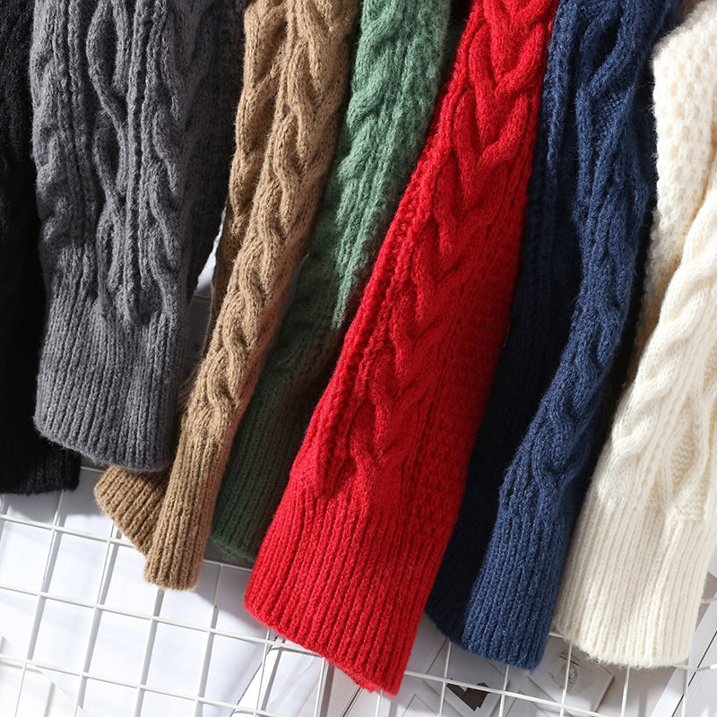 Maglione autunnale uomo, design vintage-retrò. Maniche lunghe e girocollo, offre calore e stile distintivo.