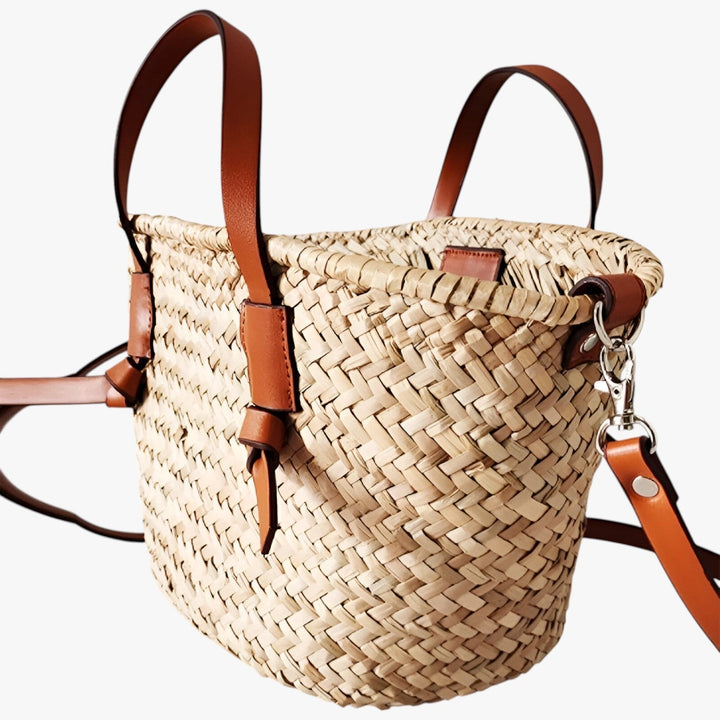 Borsa intrecciata artigianale per il mare, resistente e di tendenza per l'estate donna.