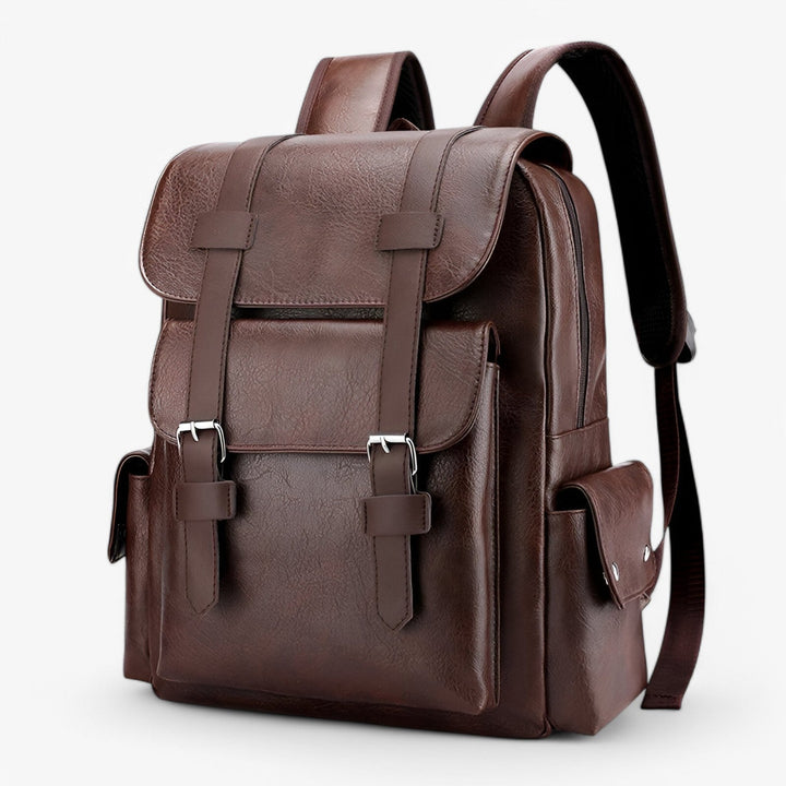 Zaino elegante con doppia fibbia, accessorio indispensabile per il tuo stile.