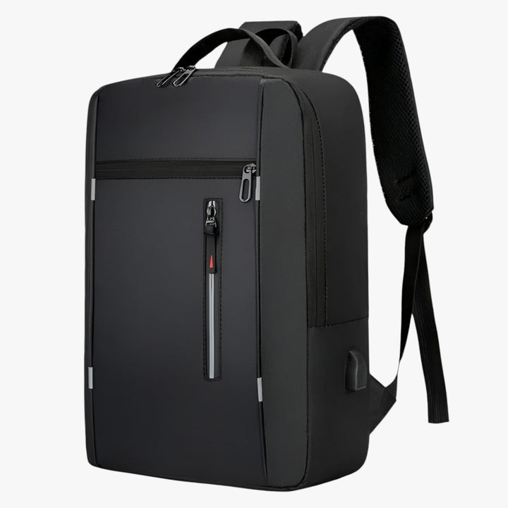 Elegante zaino casual grigio da uomo per laptop 15.6", perfetto per l'uso quotidiano e spostamenti.