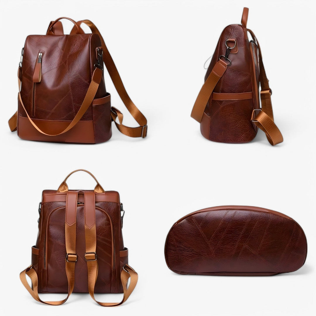 Elegante zaino grande da donna, accessorio moda versatile, ideale per viaggi e uso quotidiano.