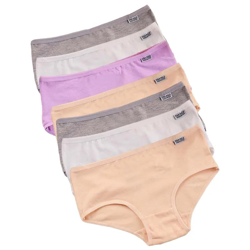 Slip donna taglie forti, set 7 pezzi in cotone elastan, intimo traspirante e confortevole.