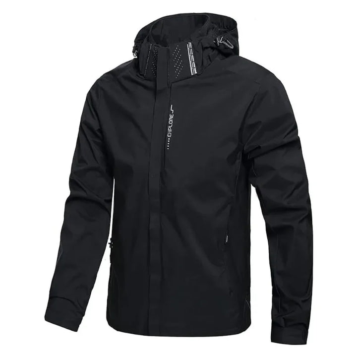 Giacca softshell unisex blu, stile casual-sportivo per viaggio ed escursionismo. Comfort e protezione attiva.