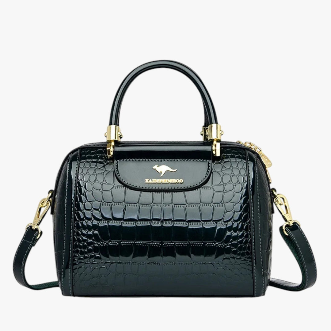Vivace borsa a mano donna multicolore effetto coccodrillo, l'accessorio perfetto per ogni outfit.