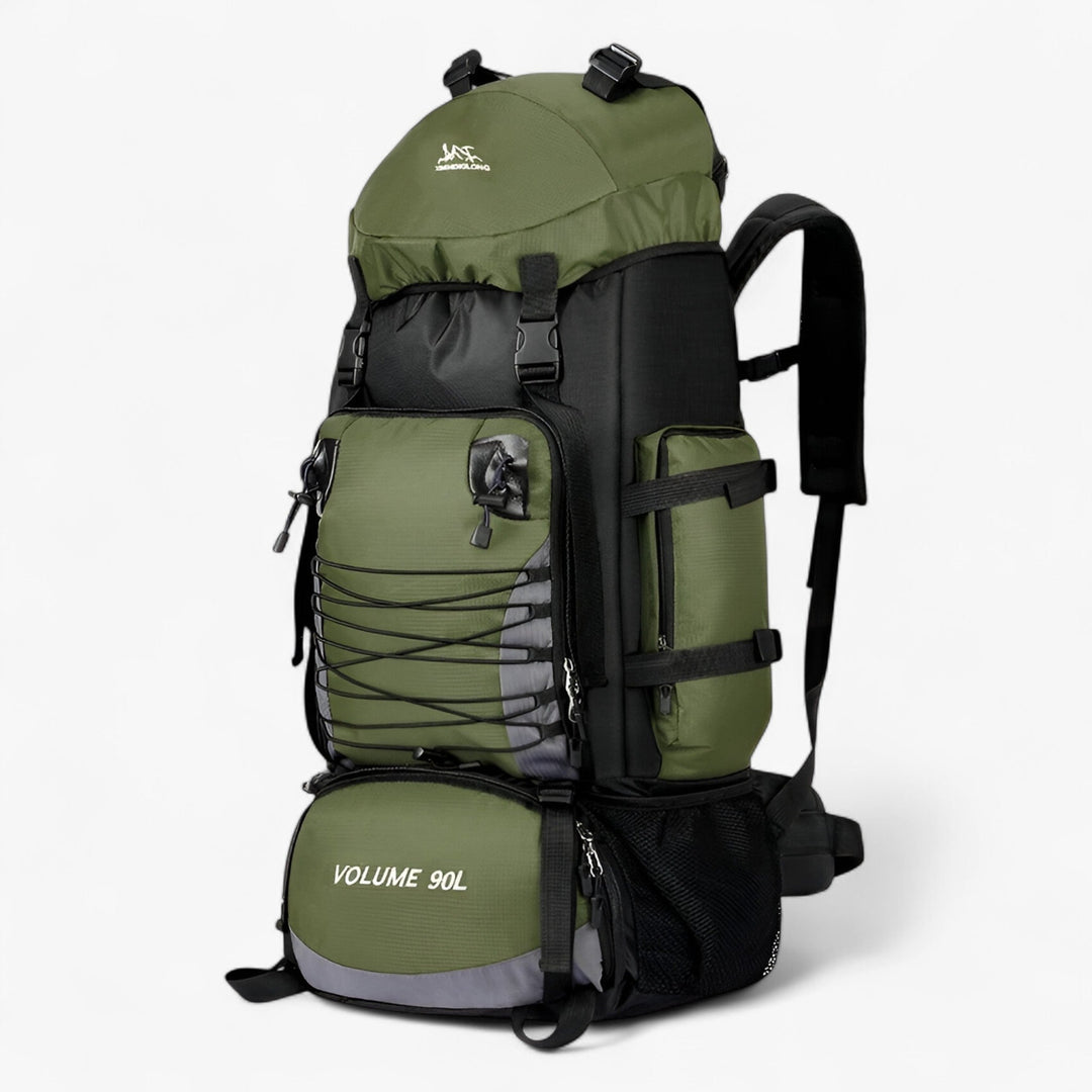 Zaino da viaggio unisex grande 90L, resistente e comodo per escursionismo, avventura e lunghi viaggi outdoor.