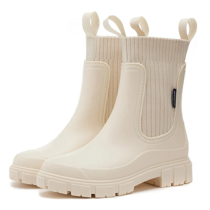 Stivali da pioggia donna comodi, impermeabili. Calzature eleganti ideali per moda autunno/inverno e protezione pioggia.