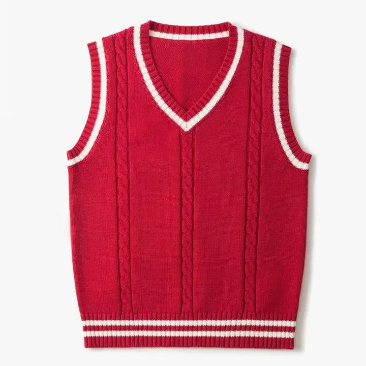 Gilet elegante casual uomo, scollo a V profondo, perfetto per stile stratificato e moderno.