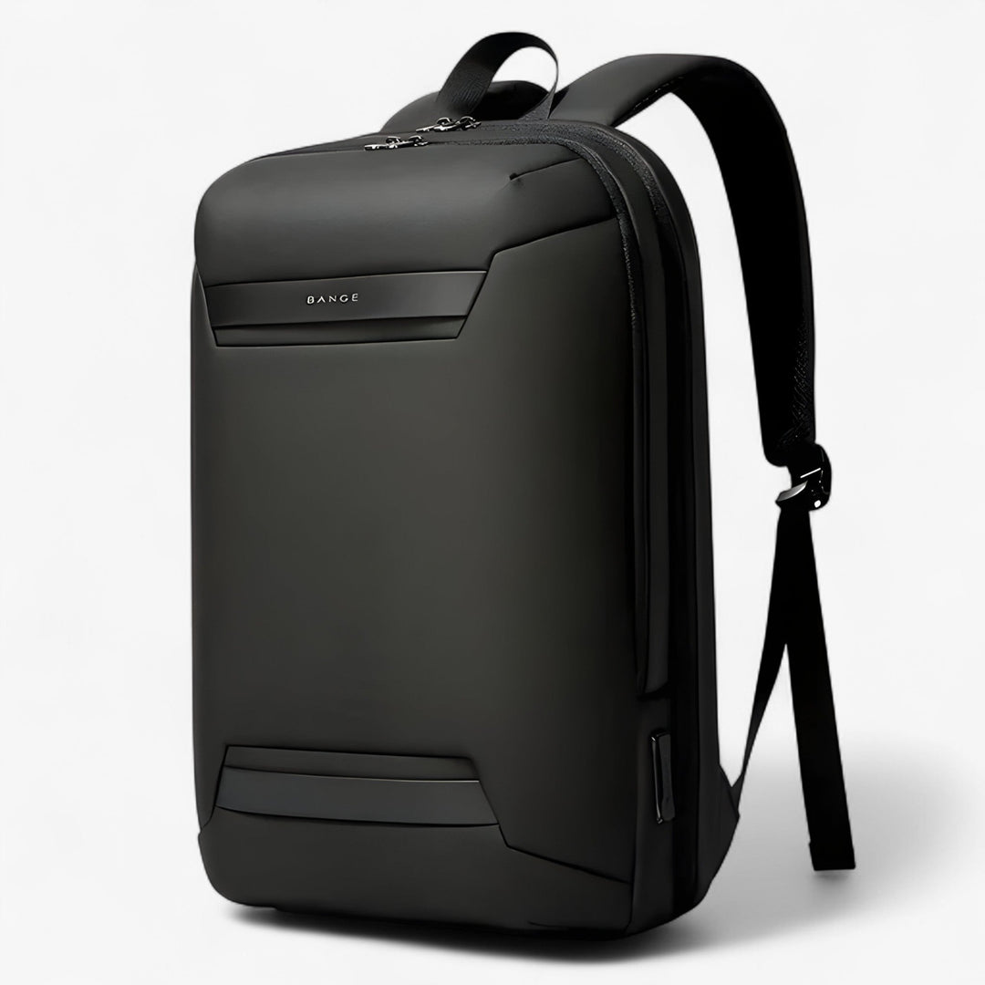 Zaino da viaggio e lavoro per uomo, versatile, in grigio/nero, con porta USB e spazio per laptop e accessori.