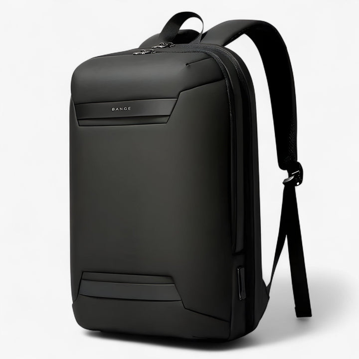 Zaino da viaggio e lavoro per uomo, versatile, in grigio/nero, con porta USB e spazio per laptop e accessori.