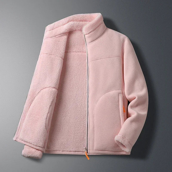 Giacca sci invernale donna elegante con zip, ideale per sport sulla neve e abbigliamento montagna.