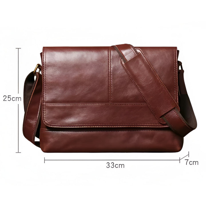 Borsa messenger unisex marrone con design moderno, perfetta per ogni outfit quotidiano.