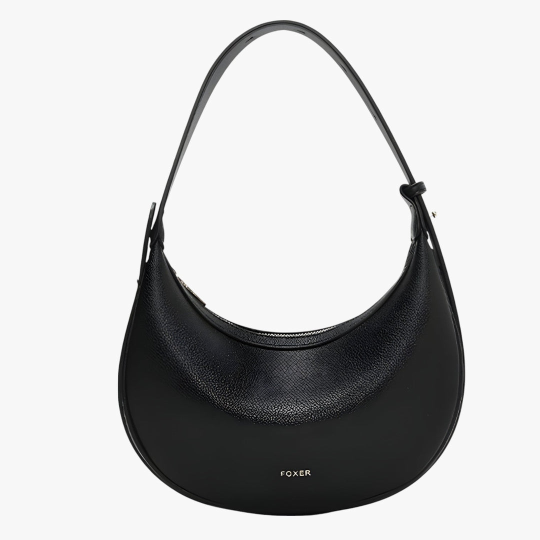 Raffinata borsa a mezzaluna hobo per donna, versatile per il giorno e la sera. Regalo ideale.