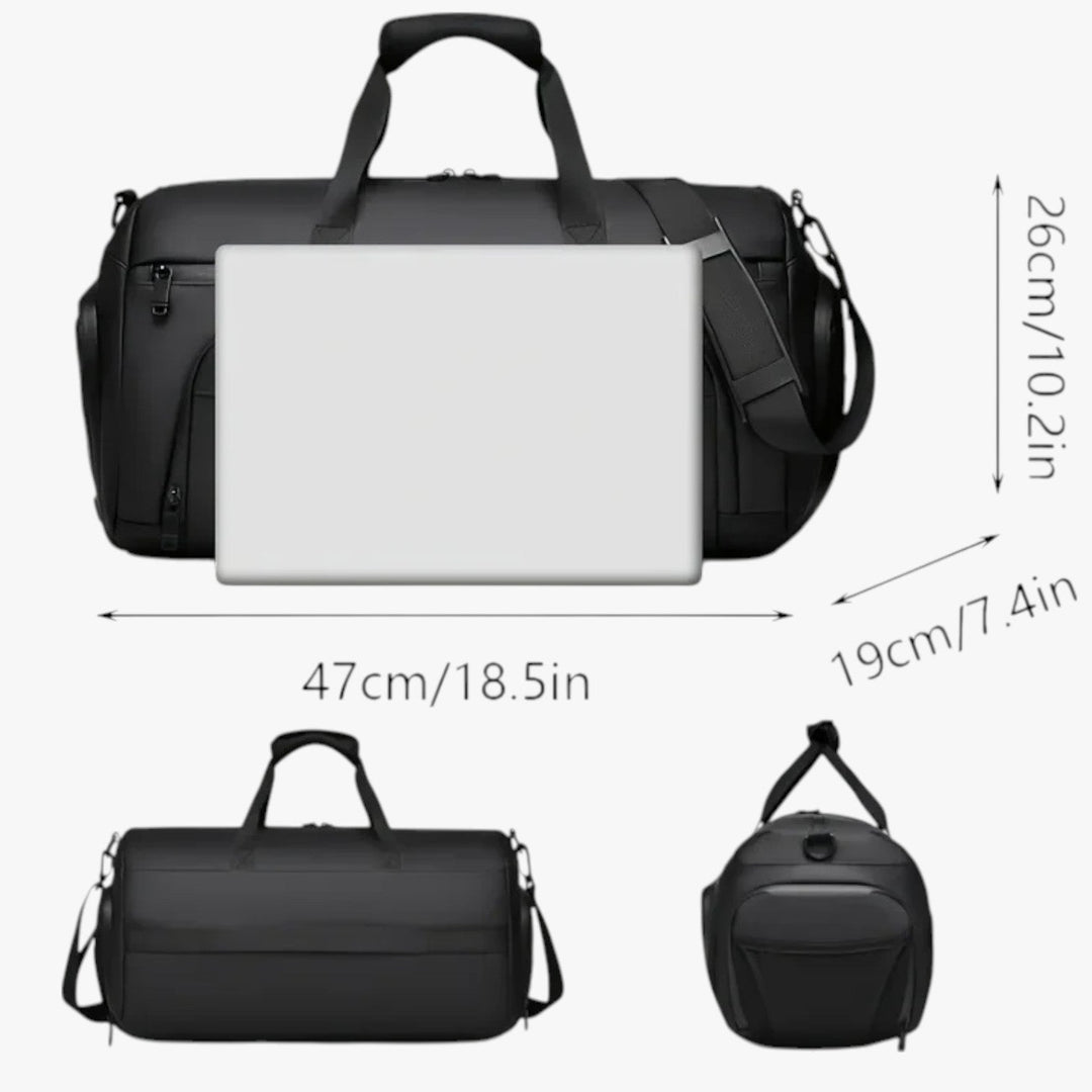 Borsa borsone sportivo multicolore unisex, dotata di tracolla, perfetta per la palestra.