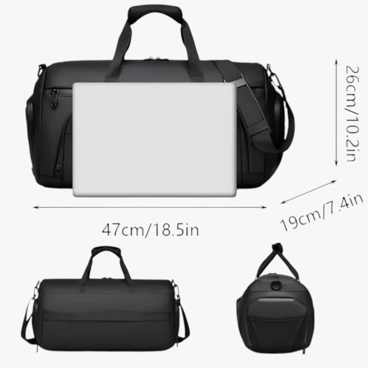 Borsa borsone sportivo multicolore unisex, dotata di tracolla, perfetta per la palestra.