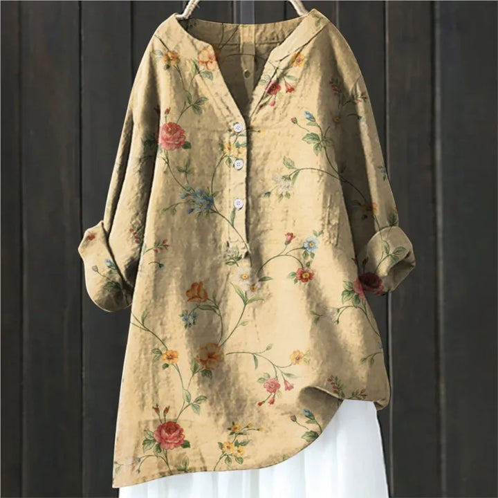 Elegante blusa donna, tessuto leggero per primavera/estate, ideale per un look raffinato e casual.