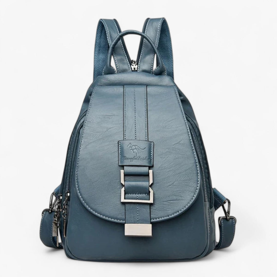 Zaino da donna multicolore, accessorio moda con patta elegante, perfetto per ogni giorno.