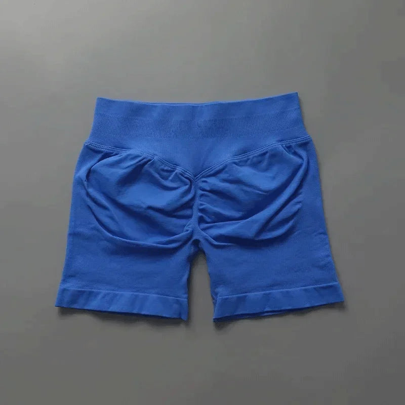 Pantaloncini donna seamless vita alta, ottimi per pilates e stretching.