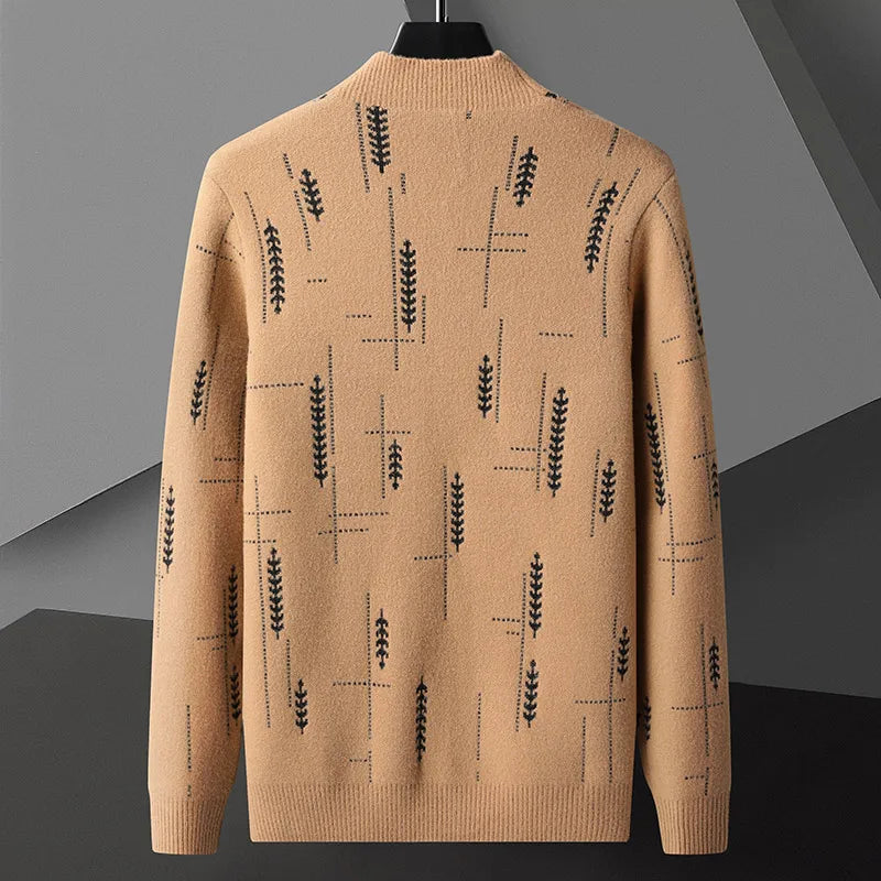Cardigan uomo con maniche lunghe, design classico perfetto per outfit autunnali. Abbigliamento maschile versatile.