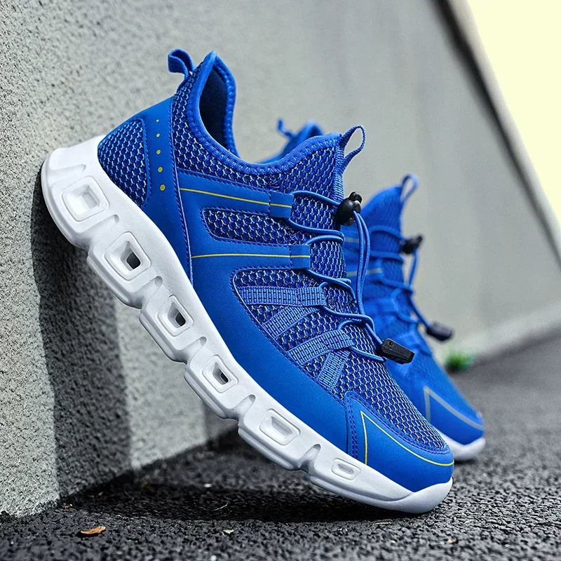 Scarpe sportive da uomo per corsa, comfort elevato e ammortizzazione reattiva per ogni passo.