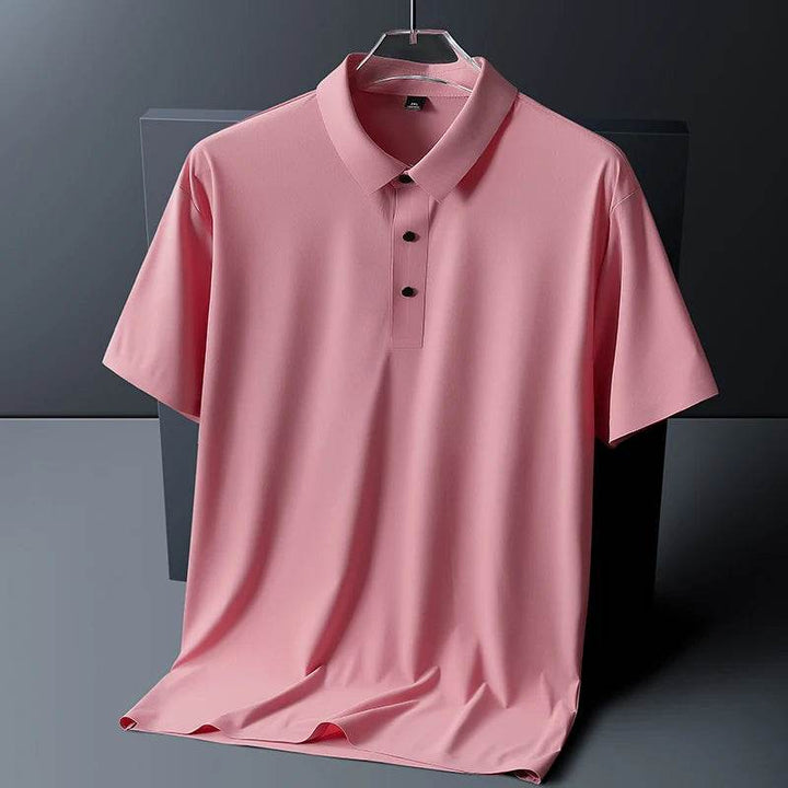 Polo uomo manica corta versatile e antirughe per comfort quotidiano. Ideale per look casual o eleganti.