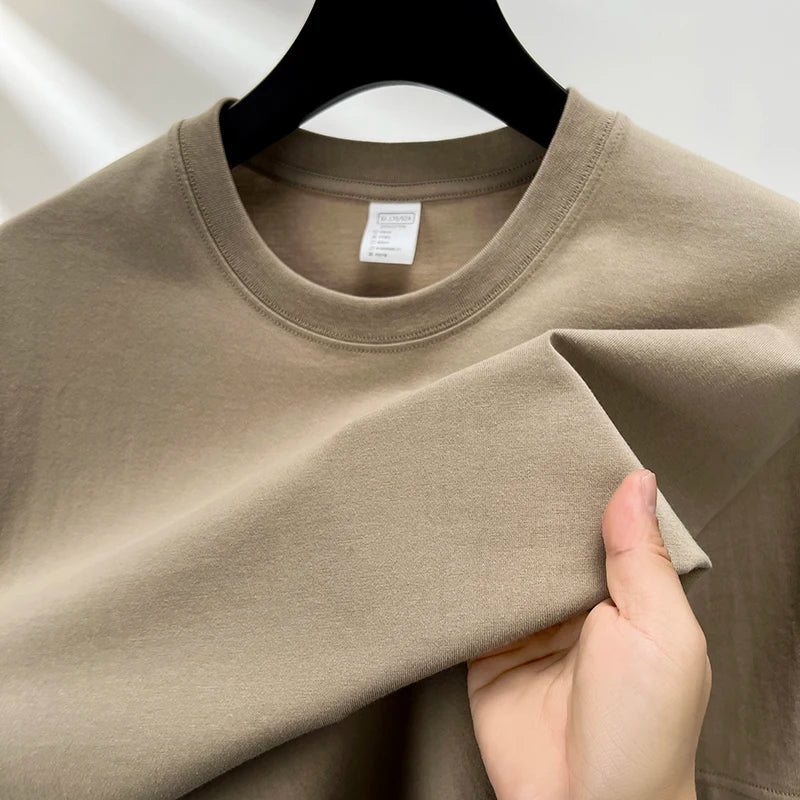 T-shirt casual da uomo con maniche corte, ideale per la primavera estate e relax.