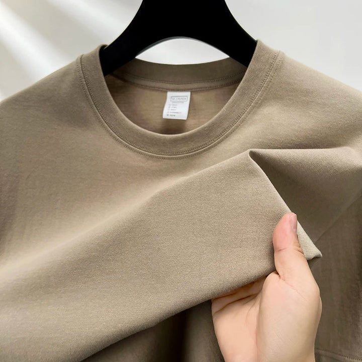 T-shirt casual da uomo con maniche corte, ideale per la primavera estate e relax.