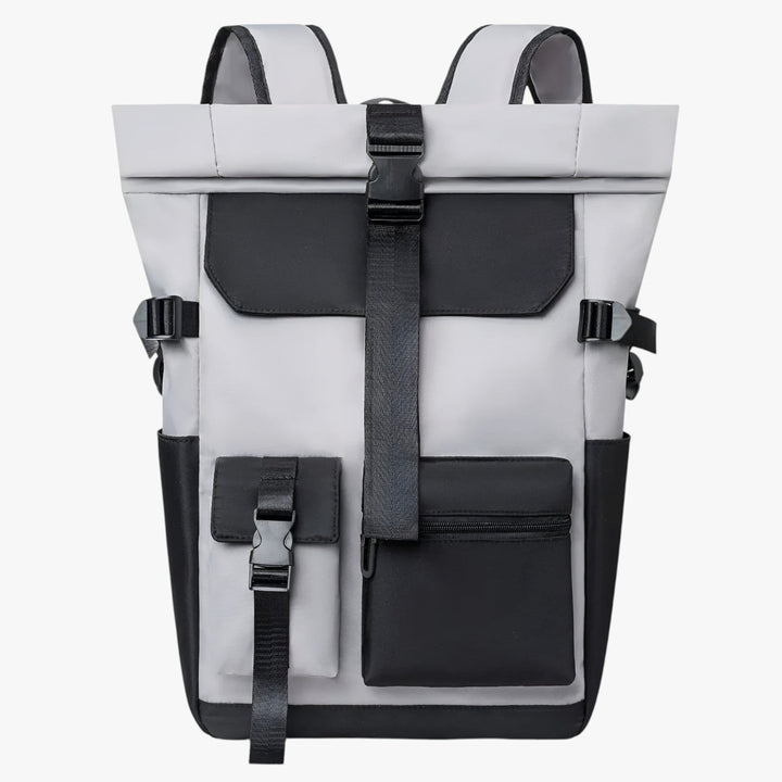 Zaino roll top uomo, compagno ideale per il lavoro, i viaggi e le attività all'aria aperta con stile.