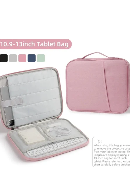 Borsa organizer per tablet 11-13 pollici, ideale per protezione in viaggio e studio.